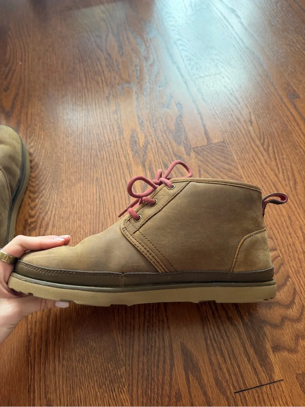 UGG Men’s Neumel Waterproof Wool Lined Brown Chukka Boots Size 10